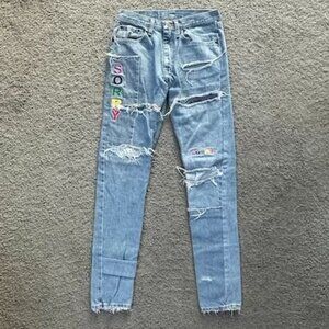 Rare One-of-a-kind pair of Sorry Not For Sale Sample Jeans - Size 30 x 33 OOAK